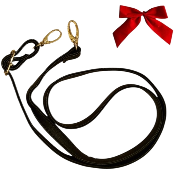 Black Adjustable Crossbody Strap 48in LEGTH Gold Hardware 🌞Like NEW CONDITION - Picture 1 of 2